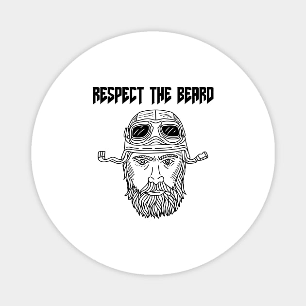 Respect The Beard Magnet by Jitesh Kundra